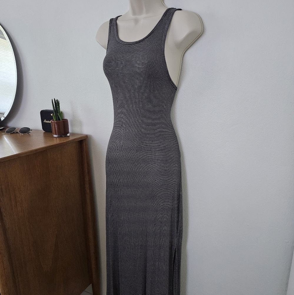 volcom stripe boho indie 90s y2k grunge urban slinky skater midi maxi dress